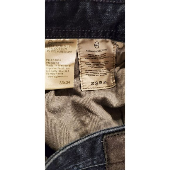 Adriano Goldschmied AG Men's Dark Wash Graduate Tailored Leg Denim Jeans 31 x 34 - Picture 4 of 10